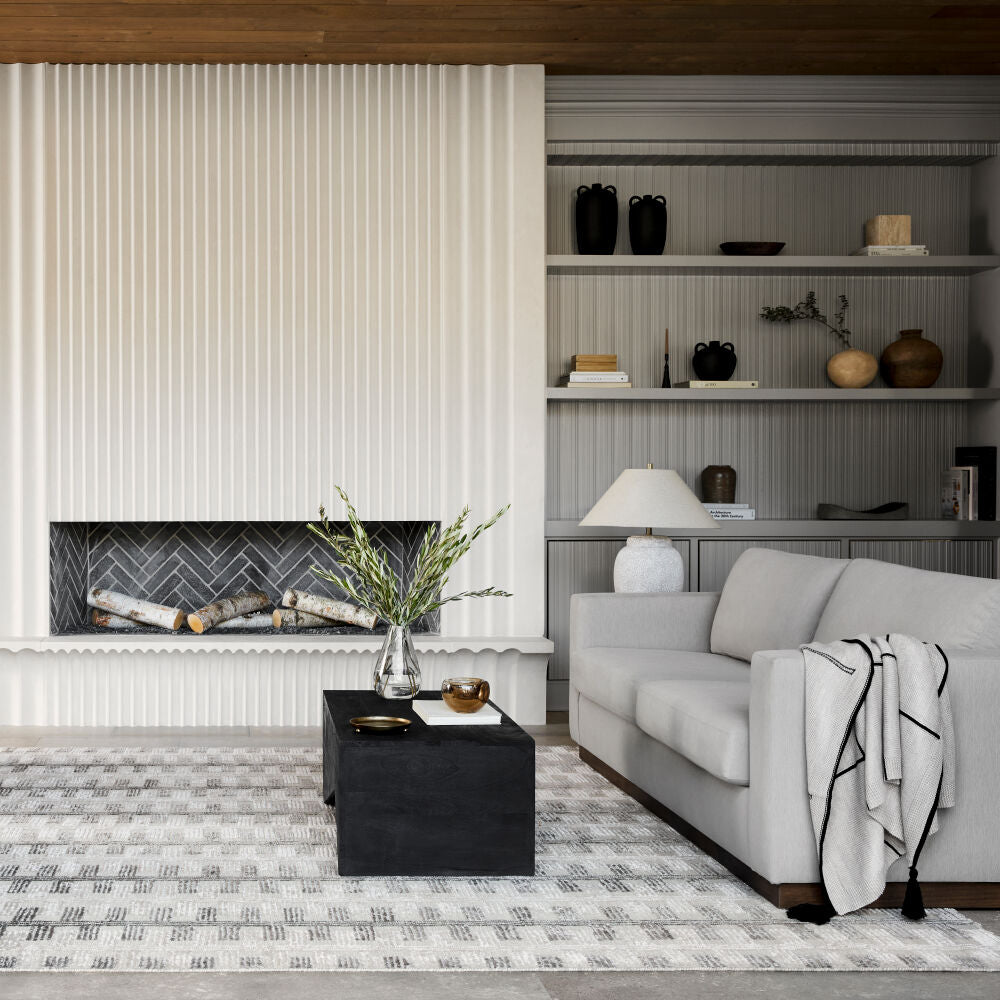 Amina Hand Knotted Rug — Light Beige / Gray | AMA-2302 - colour & pattern