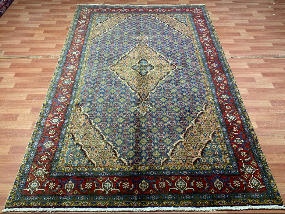 7'x10' Hand-Knotted Persian Navy/Multi Area Rug – KB Rugs 