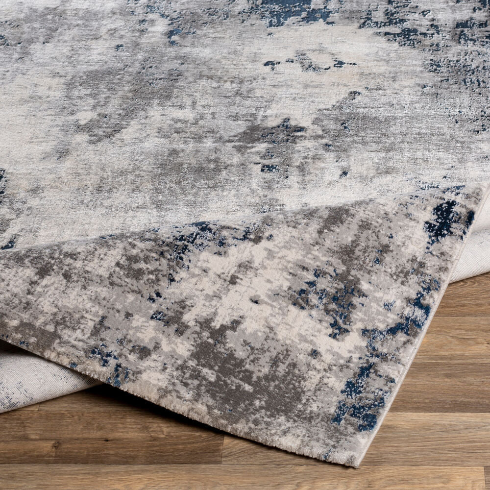 Aisha Machine Woven Rug — Charcoal / Blue | AIS-2314 - construction