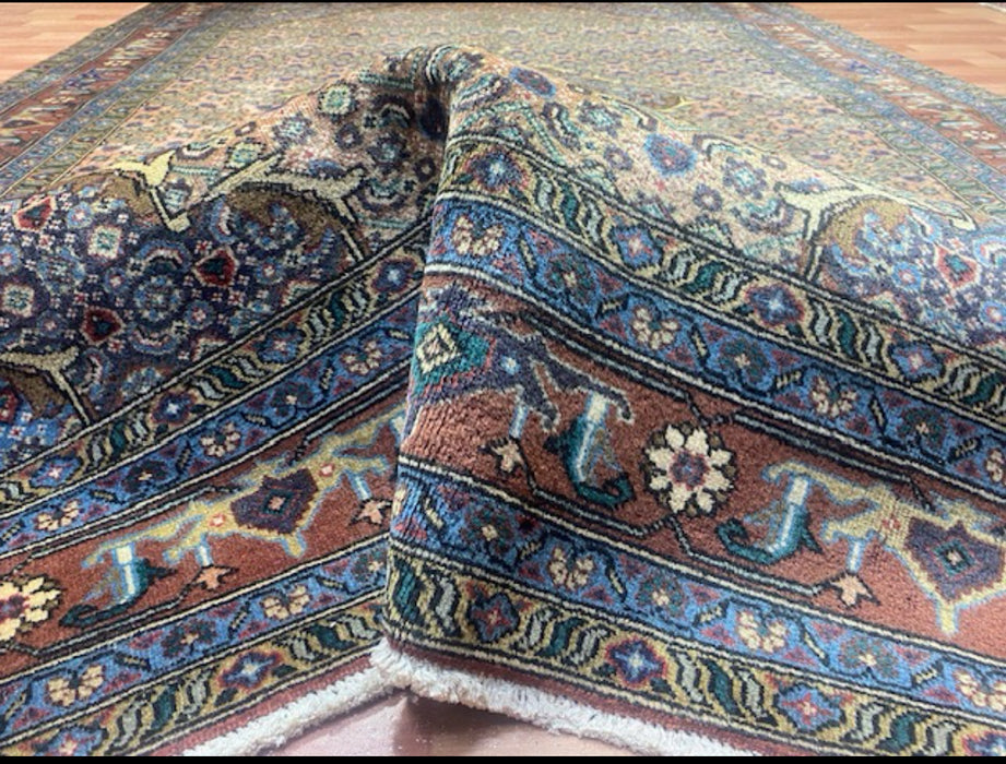 7'x10' Hand-Knotted Persian Beige/Blue Area Rug – KB Rugs