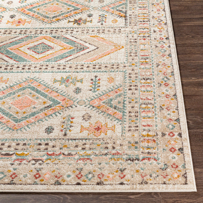 Ankara Machine Woven Rug — Ivory / Rose Sage Multi | AKR-2336