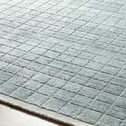 Carre Handmade Rug — Denim / Light Beige | CCR-2303 - colour & pattern