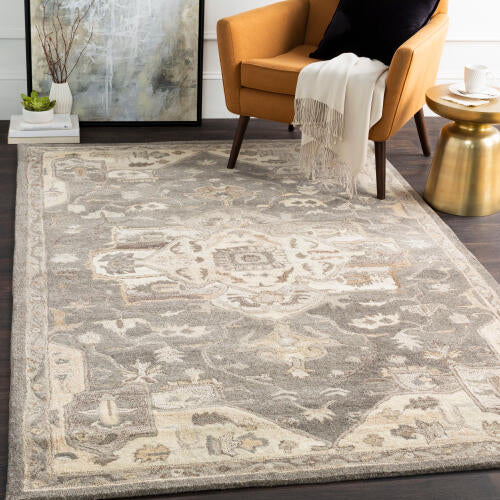 Caesar Handmade Wool Rug — Gray / Ivory | CAE-1196