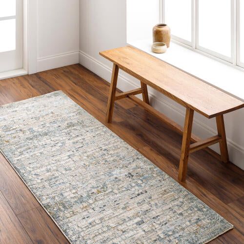 Livabliss Dresden Machine Woven Rug — Soft Teal / Taupe | DRE-2304