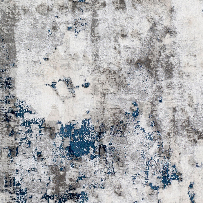 Aisha Machine Woven Rug — Charcoal / Blue | AIS-2314