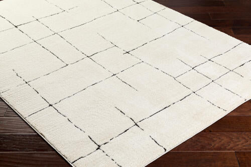 Livabliss Freud Machine Woven Rug — Ivory / Black | FEU-2300