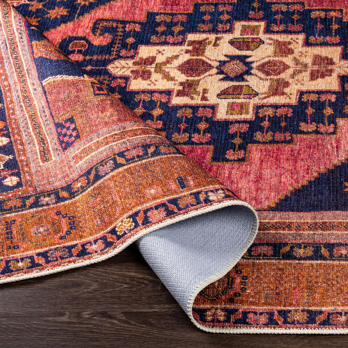 Amelie Machine Washable Rug — Rose / Burnt Orange | AML-2347