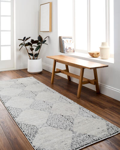 Livabliss Freud Machine Woven Rug — Ivory / Charcoal | FEU-2332
