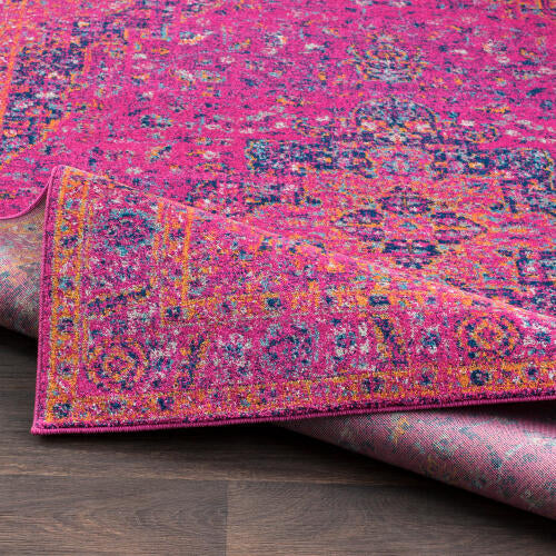 Livabliss Harput Machine Woven Rug — Magenta / Navy | HAP-1008 - construction