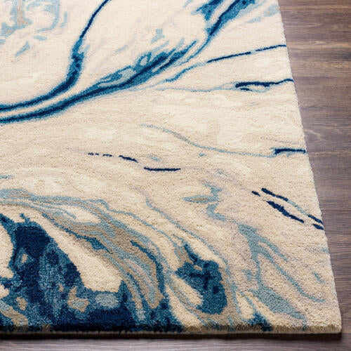 Kavita Handmade Rug — Navy / Light Beige | KVT-2315