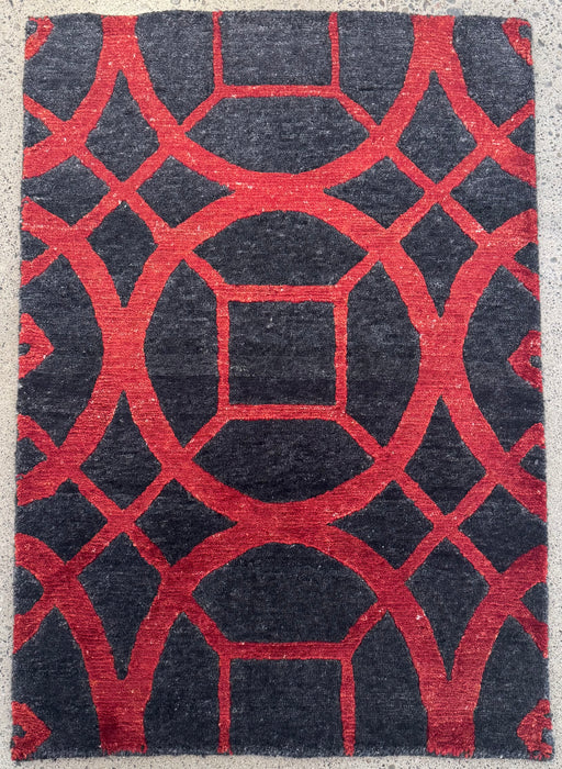 2'x3' 100% Wool Nepali Hand Knotted Area Rug