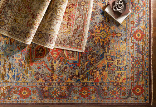 Cappadocia Handmade Wool Rug — Blue / Rust Multi | CPP-5022