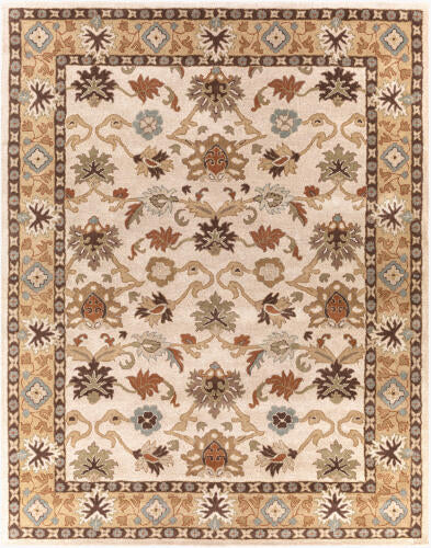 Caesar Handmade Wool Rug — Ivory / Gold / Rust | CAE-1010 - performance