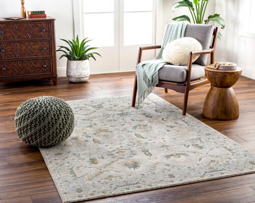 Livabliss  Dresden Machine Woven Rug — Ivory / Mist | DRE-2308