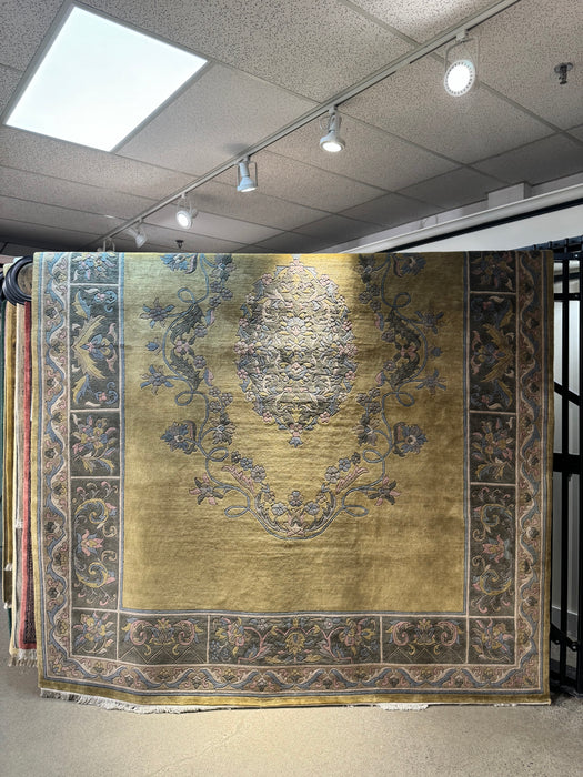 9'x12' Hand-Knotted Persian Multi/Green Area Rug – KB Rugs