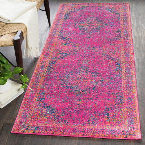 Livabliss Harput Machine Woven Rug — Magenta / Navy | HAP-1008