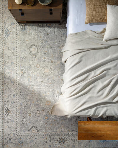 Davina Machine Woven Rug — Gray / Beige Multi | BOCC-2300 - colour & pattern