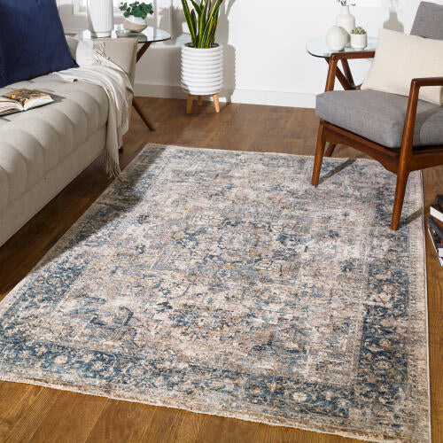 Livabliss  Mirabel Machine Woven Rug — Taupe / Denim | MBE-2312 - colour & pattern