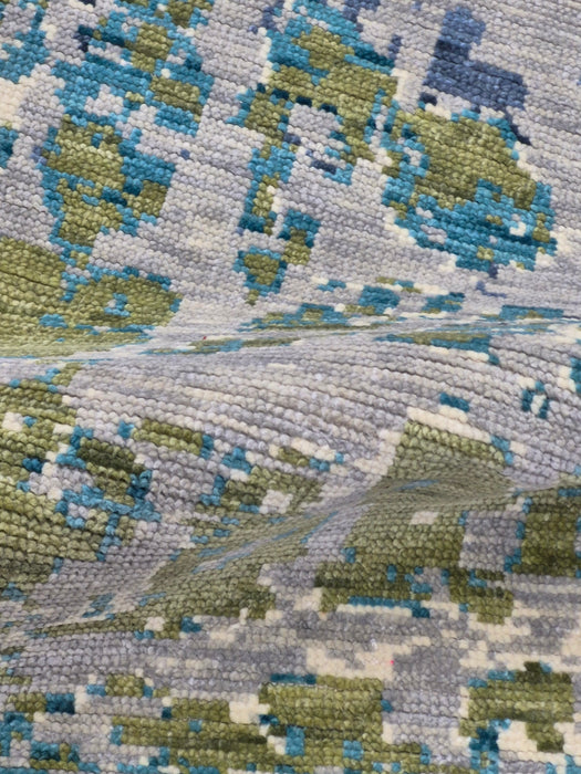 5x8ft, Hand knotted carpet Modern design purewool Grey colour