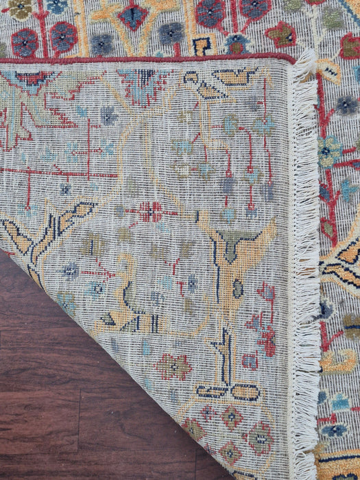 8x10 ft. Hand knotted Carpet, Orintal Bijar Embossed design, Grey/Beige