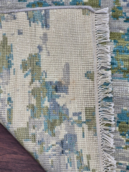 5x8ft, Hand knotted carpet Modern design purewool Grey colour