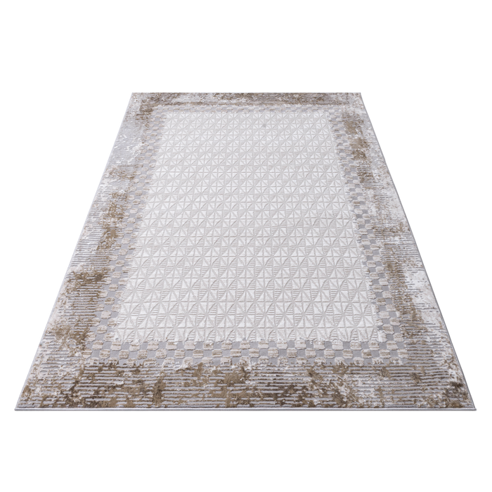 Geometric Beige- Portfolio High Graded Polyester Machine made Area rug