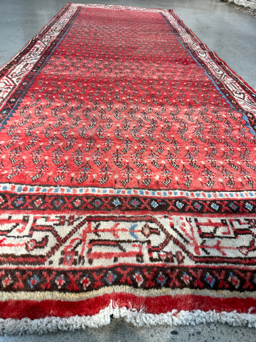 3'7" x 10'6" Persian Hand-knotted 100% Wool