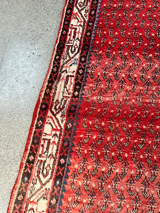 3'7" x 10'6" Persian Hand-knotted 100% Wool