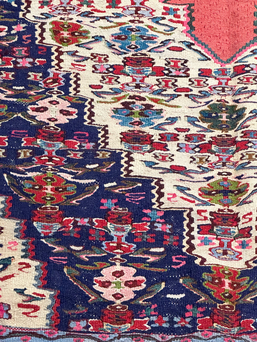 4'8" x 8' 100% Wool Hand-Knotted Killim