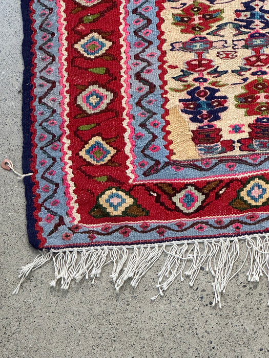 4'8" x 8' 100% Wool Hand-Knotted Killim