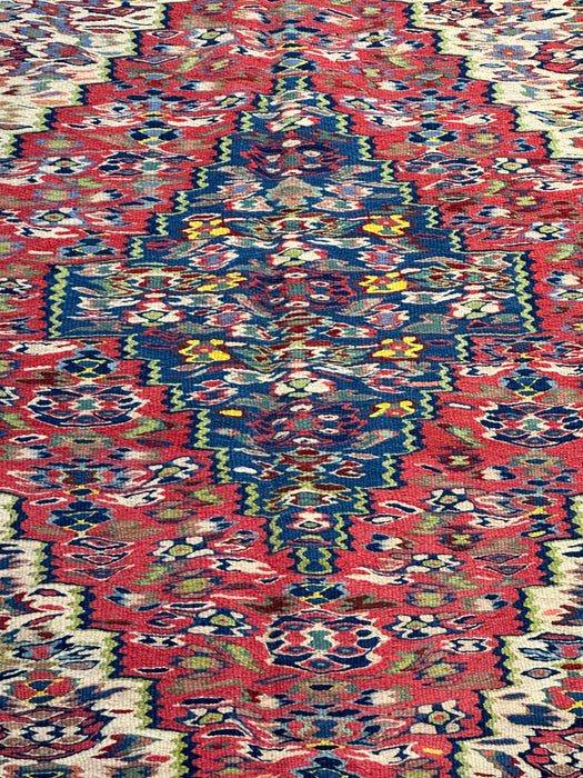 4'8" x 7'4" 100% Wool Hand-Knotted Killim