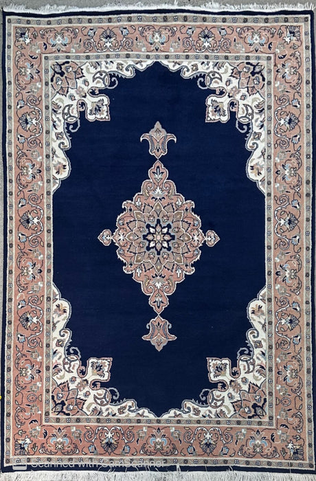 6'2" x 9'4" Kirman Hand-Knotted Persian 100% Wool Area Rug (AS-IS)