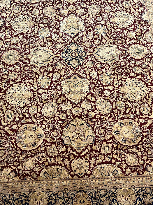 8'x10' indo persian Silk & Wool Hand Knotted Area Rug
