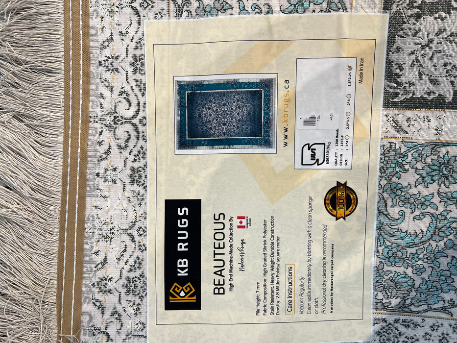 5'x8' Power-Loomed Persian Style Blue/Grey Area Rug – KB Rugs