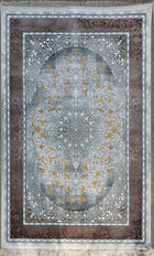10'X13' High-Graded Polyester Persian Style Area Rug- Pink/Grey (Power-Loomed)