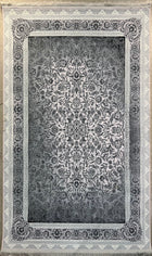 5'X8' High-Graded Polyester Persian Style Area Rug- White/Grey (Power-Loomed)