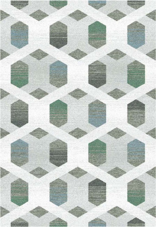 5'x8' Power-Loomed Modern Geometrical Style Green/Multi Area Rug – KB Rugs