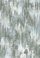 8'X10' High-Graded Polyester Abstract Modern Style Area Rug- Grey/Blue (Power-Loomed)