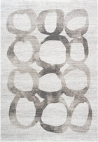 8'X10' High-Graded Polyester Modern Geometrical Style Area Rug- Brown/Ivory (Power-Loomed)