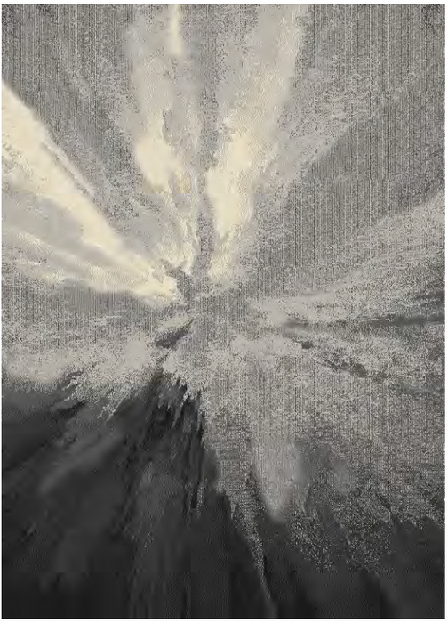 8'X10' High-Graded Polyester Abstract Modern Style Area Rug- Nuetral (Power-Loomed)