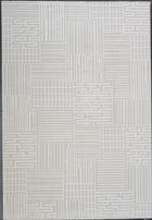 8'X10' High-Graded Polyester Modern Geometrical Style Area Rug- Grey (Power-Loomed)