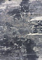 8'X10' High-Graded Polyester Abstract Modern Style Area Rug- Grey/White (Power-Loomed)