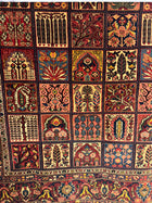 9'X12' Hand-Knotted Afghan Tribal Wool Area Rug- Multi/Red