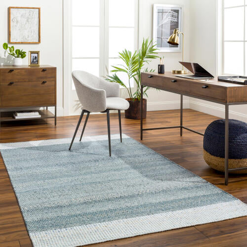 Abby Handwoven Wool Rug — Mist / Ivory | ABB-2302 - colour & pattern