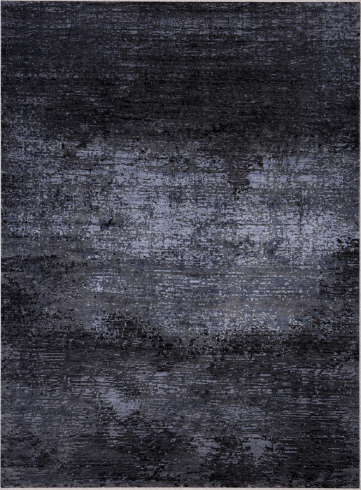 8'X10' Bamboo Silk Contemporary Style Area Rug- Blue/Indigo (Power-Loomed)