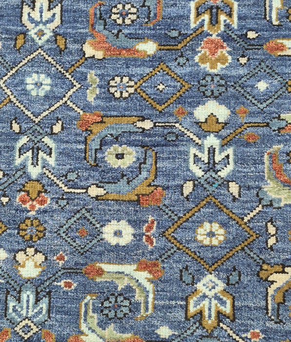5.6x8ft. Hand knotted Oriental Herati design Wool Light blue Carpet