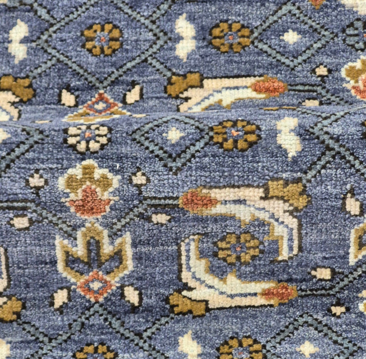 5.6x8ft. Hand knotted Oriental Herati design Wool Light blue Carpet