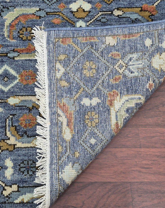 5.6x8ft. Hand knotted Oriental Herati design Wool Light blue Carpet