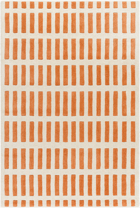 Jason Wu Grid Wool Rug — Coral / Green | JSW-1000 in