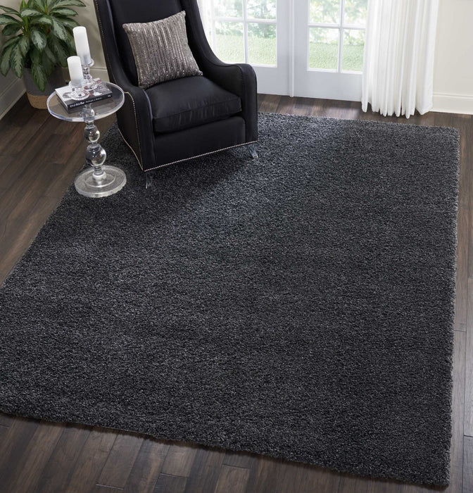 Malibu Shag MSG01 Area Rug – Dark Grey – 8' x 11'